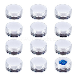 HOBBIESAY Column Plastic Loose Diamond Storage Screw Top Foam Gem Jars, Gemstone Display Case with Sponge Inside, Clear, 3.8x2.2cm, 12pcs(CON-HY0001-04A)