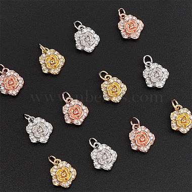 12Pcs 3 Colors Brass Micro Pave Clear Cubic Zirconia Charms(ZIRC-NB0001-82)-4