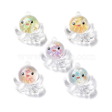 Mixed Color Octopus Resin Pendants