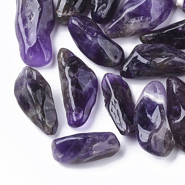 25mm Chip Amethyst Beads