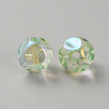 Plating Acrylic Beads(OACR-WH20006-01E)-2