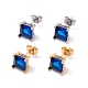 6 Pairs Tiny Cubic Zirconia Square Stud Earrings(EJEW-G291-01B-M)-2