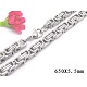 201 Stainless Steel Byzantine Chain Necklaces(NJEW-V0306-05)-1