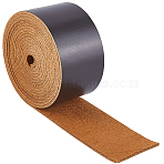 2M Flat AB Grade Cowhide Leather Cord, for Shoes Bag Sewing Patchwork DIY Craft Appliques, Coffee, 37.5x1.8~2mm, about 2.19 Yards(2m)/Roll(AJEW-WH0479-73B-03)