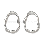 304 Stainless Steel Linking Rings, Irregular Oval Link, Non-Tarnish, Stainless Steel Color, 25.5x18x2.5mm, Inner Diameter: 20x13.5mm(STAS-K267-20A-P)