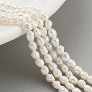 Natural Cultured Freshwater Pearl Beads Strands, Rice, Grade A+, Snow, 2.8~3.2mm, Hole: 0.3mm, about 31pcs/strand, 6.69''~6.89''(17~17.5cm)(PEAR-P062-01A)