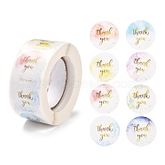 1 Inch Thank You Theme, 1 Inch Self-Adhesive Stickers, Roll Sticker, Flat Round, for Party Decorative Presents, Colorful, 2.5cm, 500pcs/roll(DIY-P037-A01)