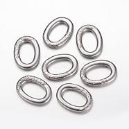 304 Stainless Steel Linking Rings, Oval, Stainless Steel Color, 30x22x4mm, Hole: 12x20mm(STAS-F035-12)