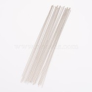 Tarnish Resistant Steel Beading Needles, Stainless Steel Color, 120x0.6mm, about 25~30pcs/bag(ES010Y)