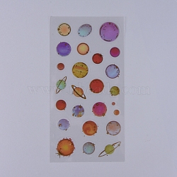 Filler Stickers(No Adhesive on the back), for UV Resin, Epoxy Resin Jewelry Craft Making, Planet Pattern, 175x90x0.1mm(X-DIY-D039-03F)