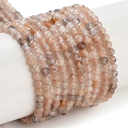 Natural Multi-Moonstone Beads Strands, Faceted, Round, 2mm, Hole: 0.6mm, about 178pcs/strand, 15.35 inch(39cm)(G-L597-C04-04)