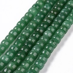 Dyed & Heated Natural White Jade Beads Strands, Column, 6x8mm, Hole: 1.2mm, about 60pcs/strand, 14.76 inch(37.5cm)(G-G990-C03)
