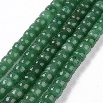 Dyed & Heated Natural White Jade Beads Strands, Column, 6x8mm, Hole: 1.2mm, about 60pcs/strand, 14.76 inch(37.5cm)