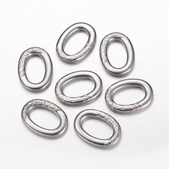 304 Stainless Steel Linking Rings, Oval, Stainless Steel Color, 30x22x4mm, Hole: 12x20mm