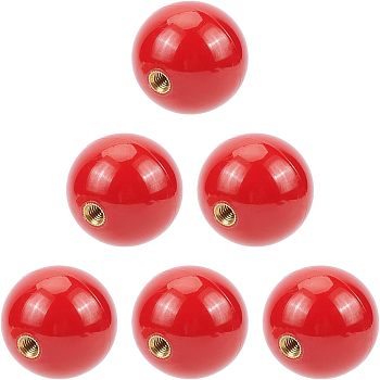 Plastic Round Beads, Screw Hole Beads, Golden, FireBrick, 35mm, Hole: 5mm