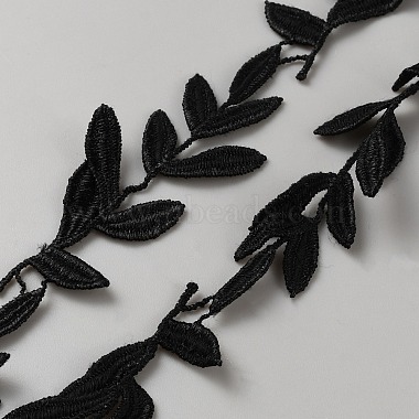 Polyester Leaf Lace Trim(DIY-WH0170-55)-2