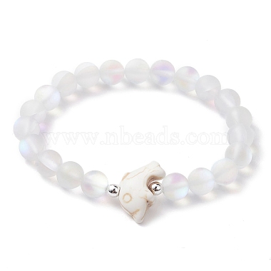 Beige Dolphin Synthetic Turquoise Bracelets