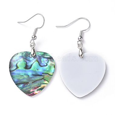 Abalone Shell/Paua Shell Dangle Earrings(EJEW-K081-02)-3