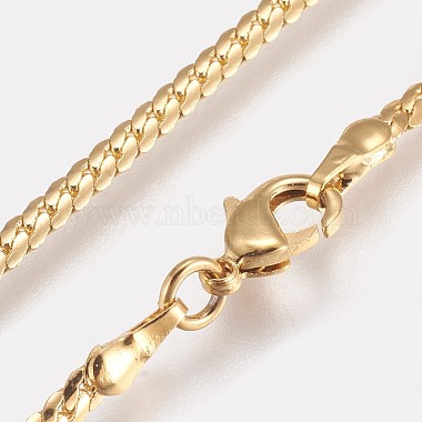 Vacuum Plating Brass Chain Necklaces Making(NJEW-O101-21G)-2