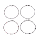 304 Stainless Steel Enamel Ball Chains Bracelets for Women(BJEW-JB09866)-1