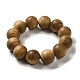20 bracelets extensibles en perles de bois rondes de mm(BJEW-B080-10A)-1