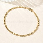 Unisex 304 Stainless Steel Figaro Chains Bracelets, Ion Plating(IP), Golden, 7.48 inch(19cm)(STAS-O036-23G-01)