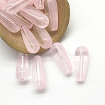 Glass Beads, Teardrop, Lavender Blush, 19~20x8mm, Hole: 1.6~2mm(GLAA-WH0022-87E)