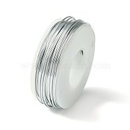 Round Aluminum Wire, Silver, 18 Gauge, 1mm, about 23m/roll(AW-G001-03-01)