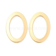 Brass Linking Rings, Oval Connector, Real 18K Gold Plated, 24.5x16x1mm, Inner Diameter: 18.5x10.5mm(KK-M261-35G)