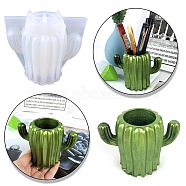 Cactus Pen & Pencil Holder Silicone Molds, Resin Casting Molds, for UV Resin, Epoxy Resin Craft Makings, White, 110x70x94mm(PW-WG69058-01)