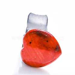 Red Jasper Heart Car Air Vent Clips, Cute Automotive Interior Trimm, 40mm(PW-WG4EB13-03)