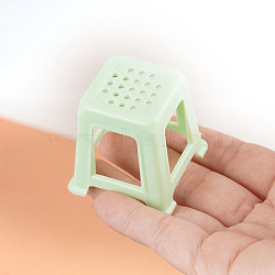 Plastic Chair Mini Model, Micro Landscape Dollhouse Accessories, Pretending Prop Decorations, Lime, 40x40x41mm(PW-WGF83F6-05)