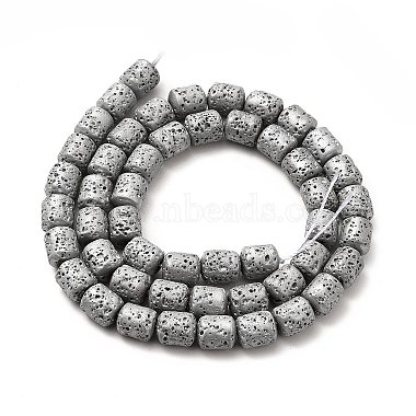 Electroplated Natural Lava Rock Beads Strands(G-G984-16A)-2