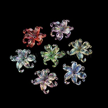 Mixed Color Flower Acrylic Beads