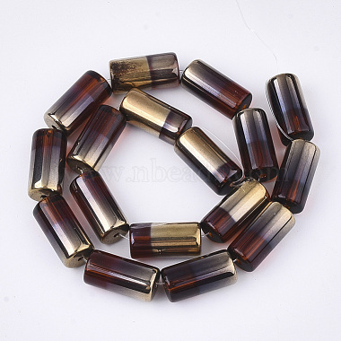 Half Electroplate Glass Beads Strands(EGLA-S177-01B)-2