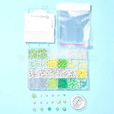 DIY Round Acrylic & Plastic Beads Bracelets Making Kits(DIY-FS0006-49)-7