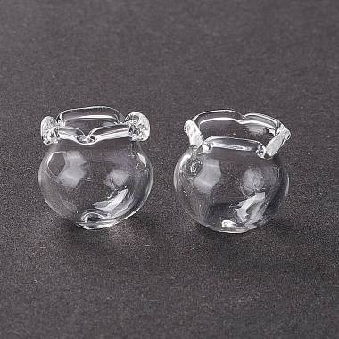 Clear Flower Glass Beads