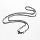 201 Stainless Steel Mesh Chain Necklaces(X-NJEW-G256-01P)-1