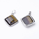 Natural Tiger Eye Pendants(G-E420-08P)-1