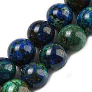 Natural Azurite Beads Strands, Round, 6mm, Hole: 0.7mm, about 61pcs/strand, 15.75''~16.14''(40~41cm)(G-P503-6MM-09)