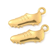 Ion Plating(IP) 304 Stainless Steel Pendants, Shoes Charm, Real 18K Gold Plated, 20x9x3mm, Hole: 1.8mm(STAS-N103-152G)