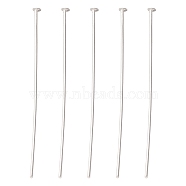 Iron Flat Head Pins, Nickel Free, Platinum Color, Size: about 5.0cm long, 0.7mm thick, head: 2mm(X-HP5.0cm-NF)