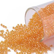 TOHO Round Seed Beads, Japanese Seed Beads, (111) Transparent Luster Light Hyacinth, 15/0, 1.5mm, Hole: 0.7mm, about 3000pcs/bottle, 10g/bottle(SEED-JPTR15-0111)