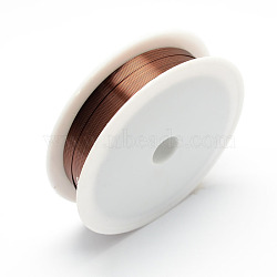 Round Copper Wire for Jewelry Making, Camel, 26 Gauge, 0.4mm, about 39.37 Feet(12m)/roll, 10 rolls/set(CWIR-R001-0.4mm-03)