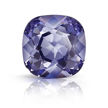 Preciosa&reg MAXIMA Crystal Fancy Stones, Czech Crystal, 435 36 132 Cushion Square, Dura Foiling, 20410 Tanzanite, 10x10mm