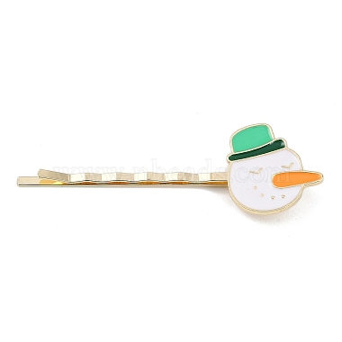 Christmas Theme Alloy Enamel Hair Bobby Pin(AJEW-A056-04C)-2