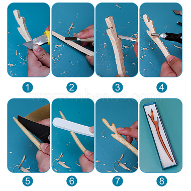 Выводы из палочек для волос из персикового дерева(MAK-WH0012-01)-7