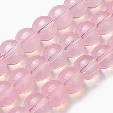 10mm Pink Round Opalite Beads