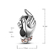 TINYSAND Rhodium Plated 925 Sterling Silver Hold the Hands European Beads(TS-C-130)-2