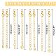 24個 8 種類の真鍮カーブチェーンエクステンダー(KK-GA0001-52LG)-2